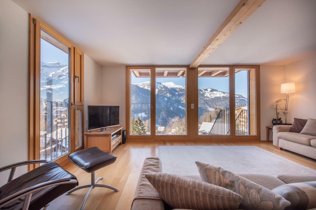 Chalet Roossi 3 Daire Wengen Dış mekan fotoğraf